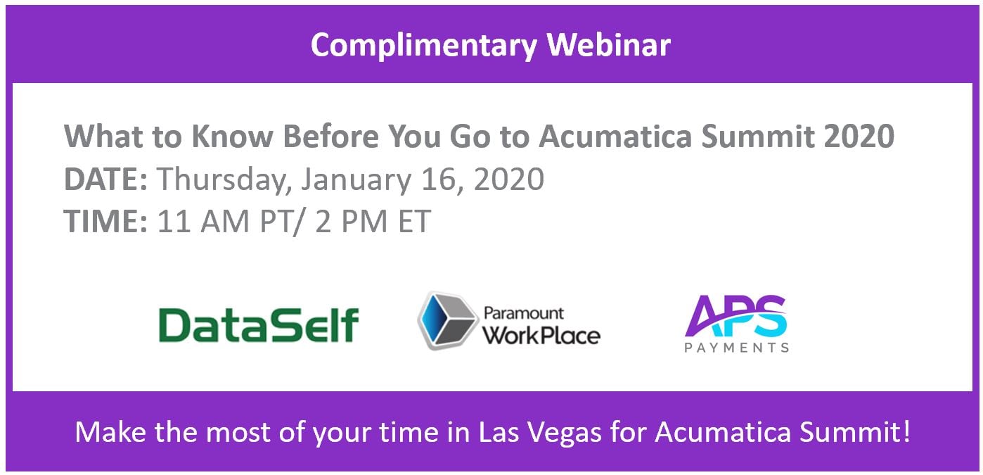 Acumatica Summit Webinar