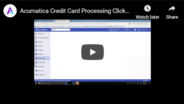 ClickToPay Acumatica Video 