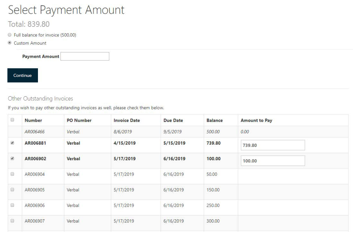 REPAY ClickToPay Payment Screen