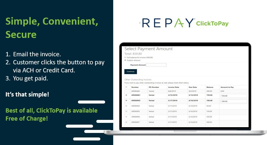 New REPAY ClickToPay Functionality Now Available